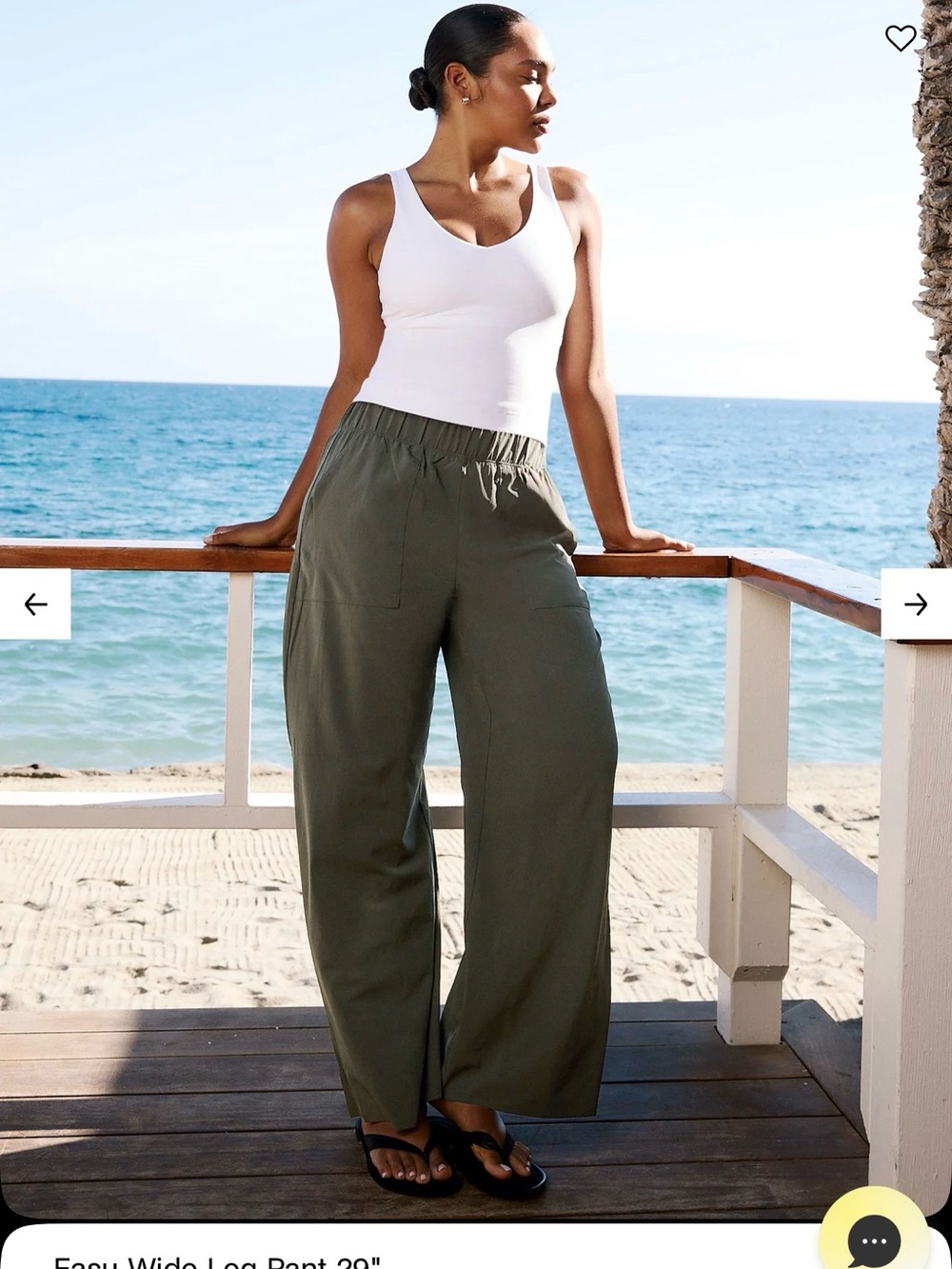 Beyond Yoga Easy Wide Leg Pants Slate Green NWT Small 31” - Picture 7 of 9
